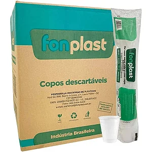 COPO DESCARTAVEL 180ML C/100UN TRANSPARENTE -  FONPLAST