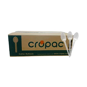 COLHER SOBREMESA 20UN X 50PC C/1000UN CRISTAL - CROPAC