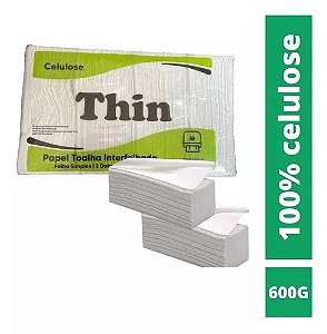 TOALHA INTERFOLHA CELULOSE 20 X 21 600G THIN