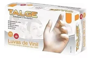 LUVA DE VINIL S/PO TAM G 100UN TALGE