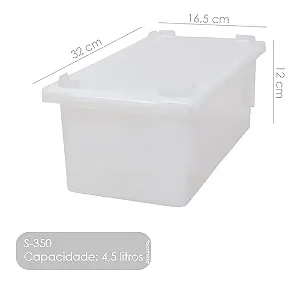CAIXA S-350 ORG 4,5L BRANCO C/ TAMPA DEKACRON