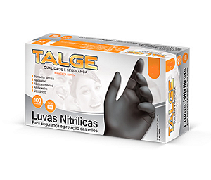 LUVA NITRIL BLACK TAM GG 100UN - TALGE