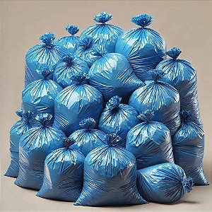 SACO LIXO 30L ROLO 30UN AZUL