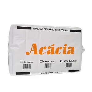 Papel Toalha Interfolha 100% Celulose 23x21 c/ 800 folhas - Acacia