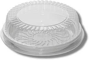 Embalagem de Plastico p/ Torta / Bolo G35 baixa 500g c/ 100un - Galvanotek