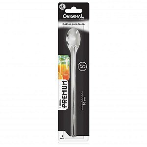 COLHER INOX P/ SUCO 18CM C/ 12UN