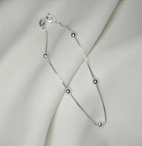Pulseira de bolinhas prata 925