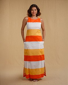 VESTIDO LONGO LISTRAS