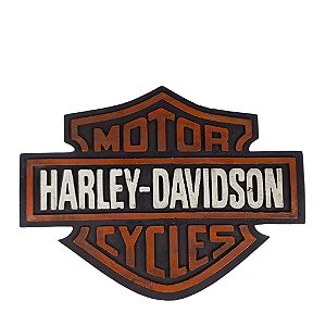 Placa Harley Davidson | 38 larg x 29 alt x 1 prof