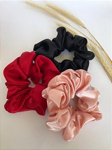Kit 3 Scrunchies de Cetim