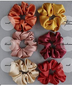 Kit com 6 Scrunchies de Cetim