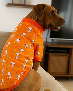 SNOOPY LARANJA - Roupa de Frio Pet