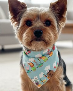 Bandana Pet - PARQUINHO SAFARI AZUL