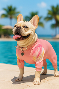 Roupa UV50+ (roupa pet com proteção solar) - TIEDYE ROSA
