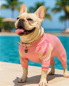 Roupa UV50+ (roupa pet com proteção solar) - TIEDYE ROSA