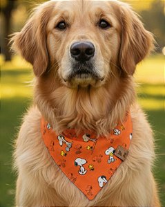 SNOOPY LARANJA - Bandana Pet