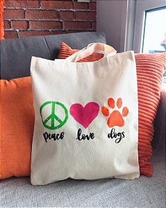 Ecobag PEACE LOVE DOGS
