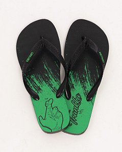 Chinelo trankka preto e verde