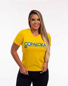 T-Shirt feminina amarela copa loka 10