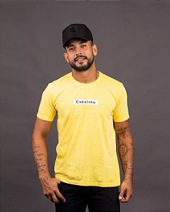 Camiseta amarela estonada capa loka