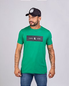 Camiseta verde bandeira capa loka branco
