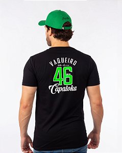 Camiseta preta estampa costas vaqueiro 46