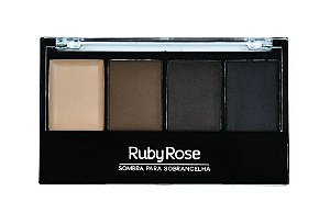 Paleta Para Sobrancelha - 1 Primer e 3 Sombras para Sobrancelhas- Rubyrose