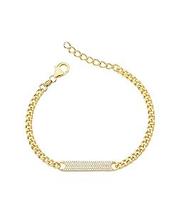 Pulseira em prata 925 com zircônias - escolha a cor