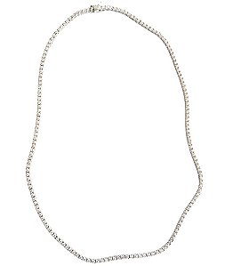 Choker riviera cristal prata 925 com ródio
