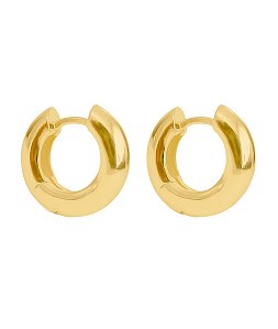 Argola bojuda de clique ouro 18K