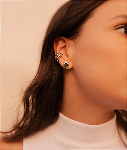 Piercing em prata 925 com ouro 18K