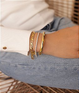 Pulseira Riviera em prata 925 com ródio