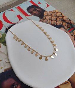 Colar Gypsy em prata com ouro 18K