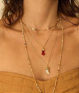 Colar de círculos em prata e ouro 18K