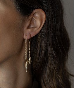 Brinco Drop ouro 18k