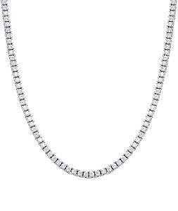 Colar riviera cristal prata 925 com ródio