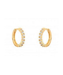Argola cravejada ouro 18K