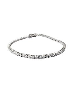 Pulseira riviera tradicional prata 925 e ródio