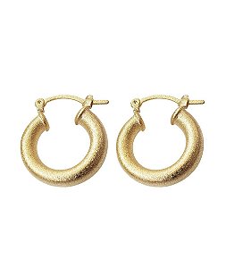 Argola clique fosca ouro 18K - escolha o tamanho