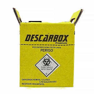 Coletor Perfuro Cortante Premium 1,5L - Descarbox
