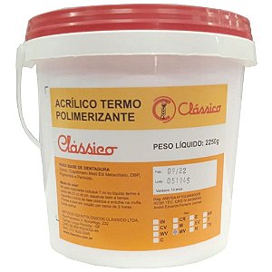 Resina Acrilica Termo Polimerizante Rosa C/2250gr - Classico
