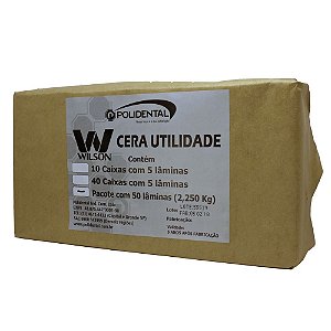 Cera Utilidade 50 Laminas Wilson 2,25kg - Polidental