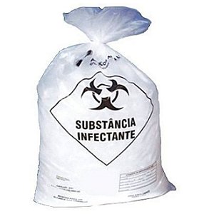 Saco Lixo Hospitalar 30L S/Lacre C/100un Branco - Araken