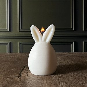 Vela Natural | Páscoa | Ovo de Páscoa Orelhas Retas