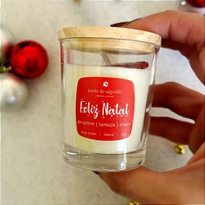 Vela Natural | Especial de Natal | Gengibre + Laranja + Cravo