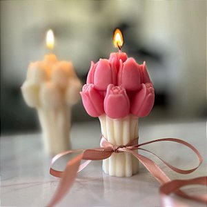 Vela Natural | Buquê de Tulipas