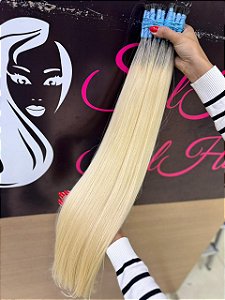Cabelo Brasileiro Loiro Raiz 75cm 50g