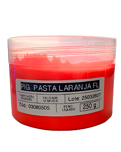 Pigmento em Pasta Laranja FLUOR 250g