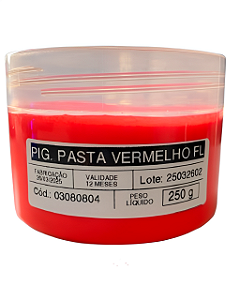 Pigmento em Pasta Vermelho FLUOR 250g