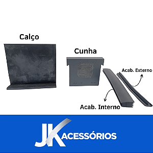 KIT DE  CUNHAS ,CALÇOS E BORRACHAS P/ PERFIL INFINITY SOBREPOR/EMBUTIR 20MM